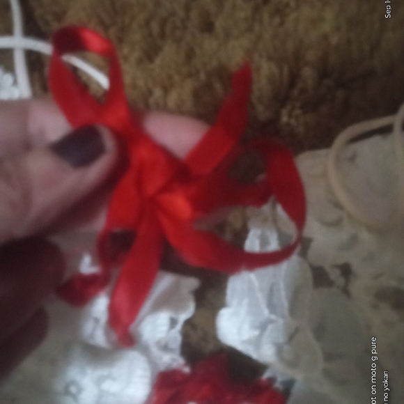 Vintage Alana Gale Lace Teddy Romper White with Red Hearts and Ribbons M - Picture 4 of 8